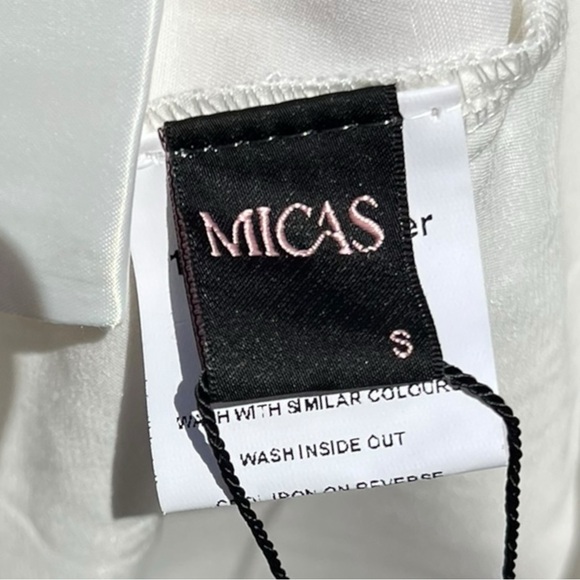 🌻NEW w/tag Micas White Beaded Strapless Corset Dress Size Small - Picture 6 of 12